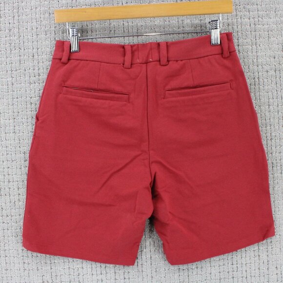 Swet Tailor Chino Shorts Mens Size 28 Red Solid Casual Soft Outdoor NWT - Picture 6 of 9